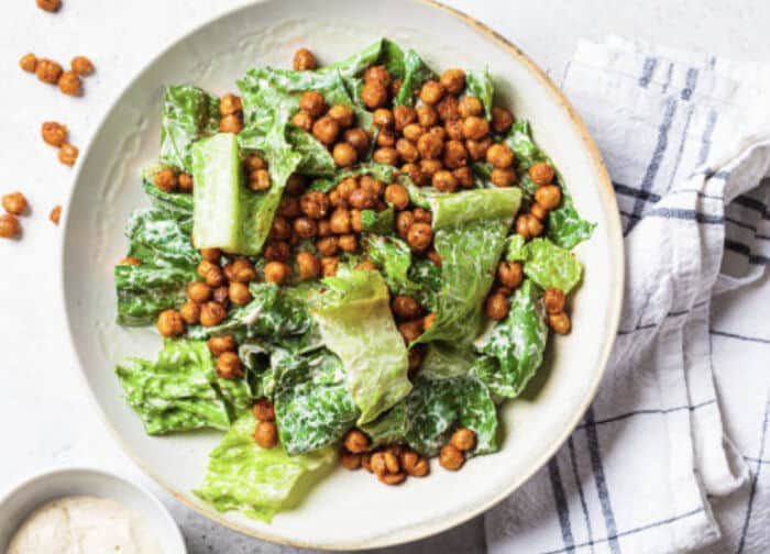 Caesar Salad with Roasted Chickpeas (6/9)